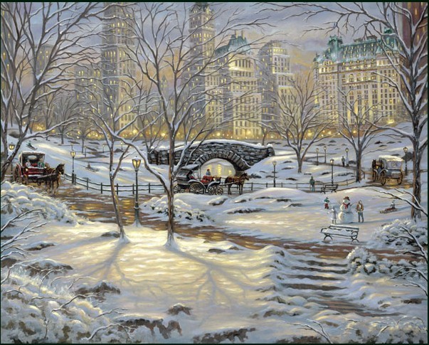 Thomas Kinkade A Winter's Eve